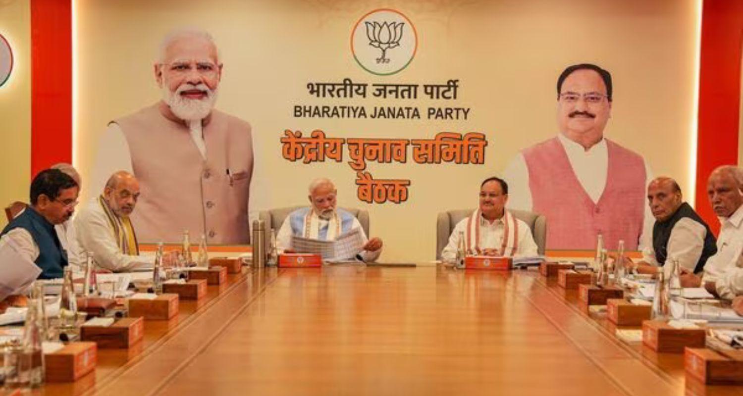 BJP President J P Nadda holds a meeting to review Voter Turnout for Phase 1 and plan for Phase 2.