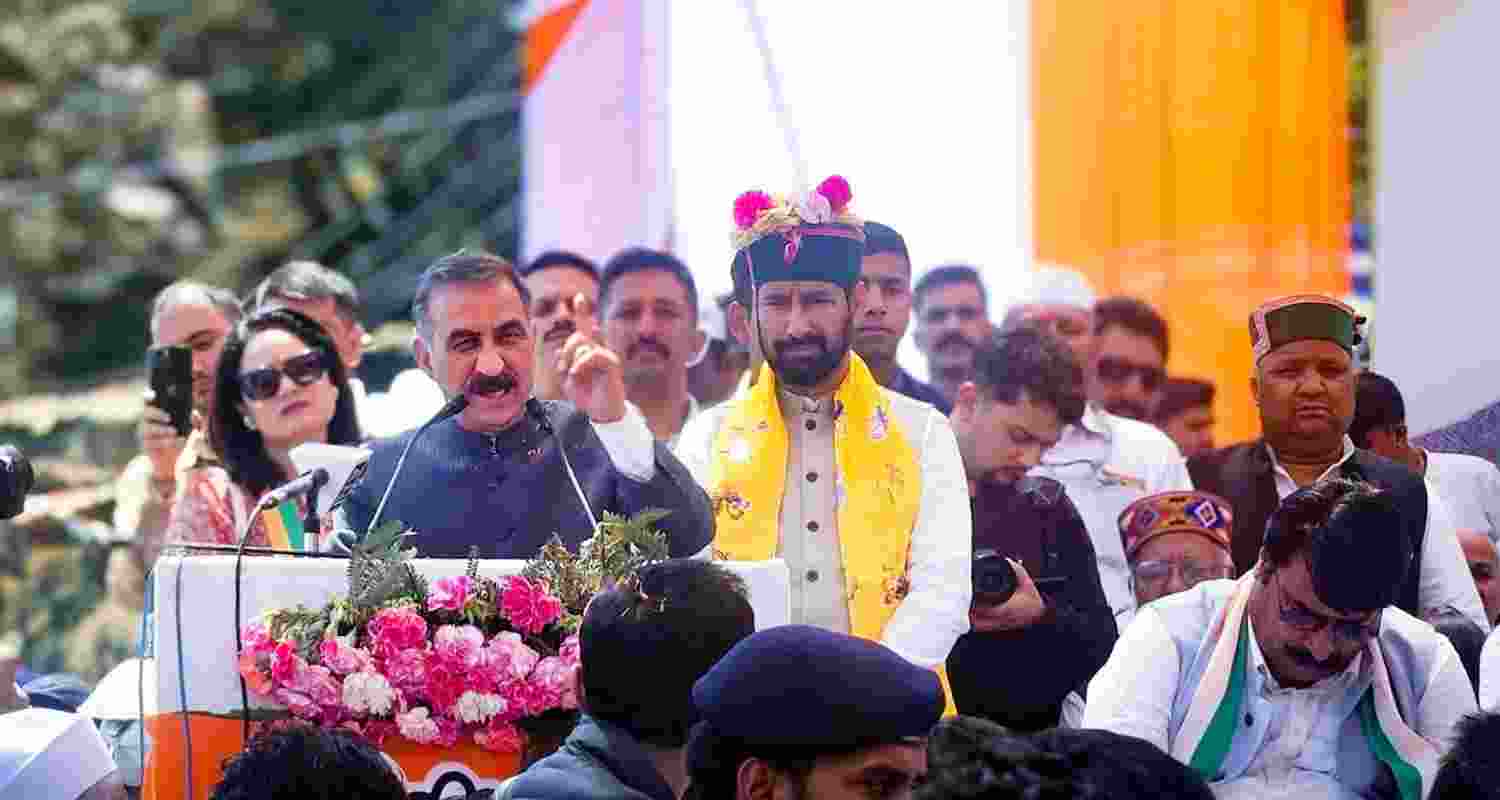 CM Sukhu during election rally. 