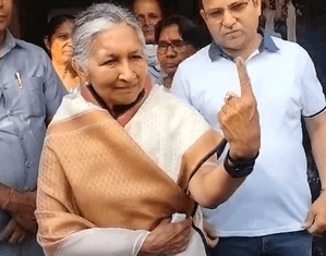 BJP's Savitri Jindal casts vote, backs Modi for third term