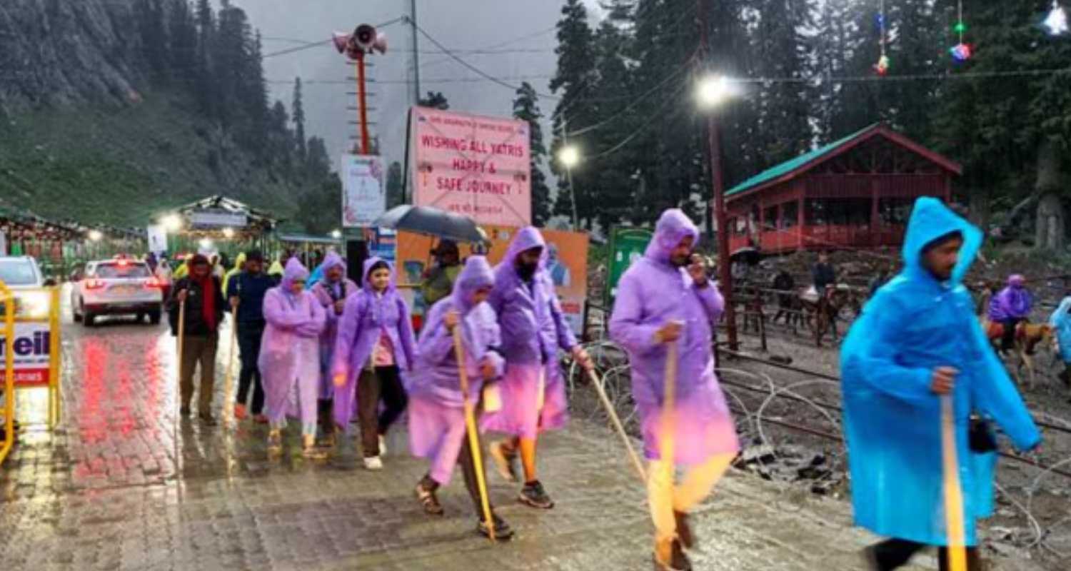 Amid heavy rains, Amarnath Yatra has been suspended for now. 