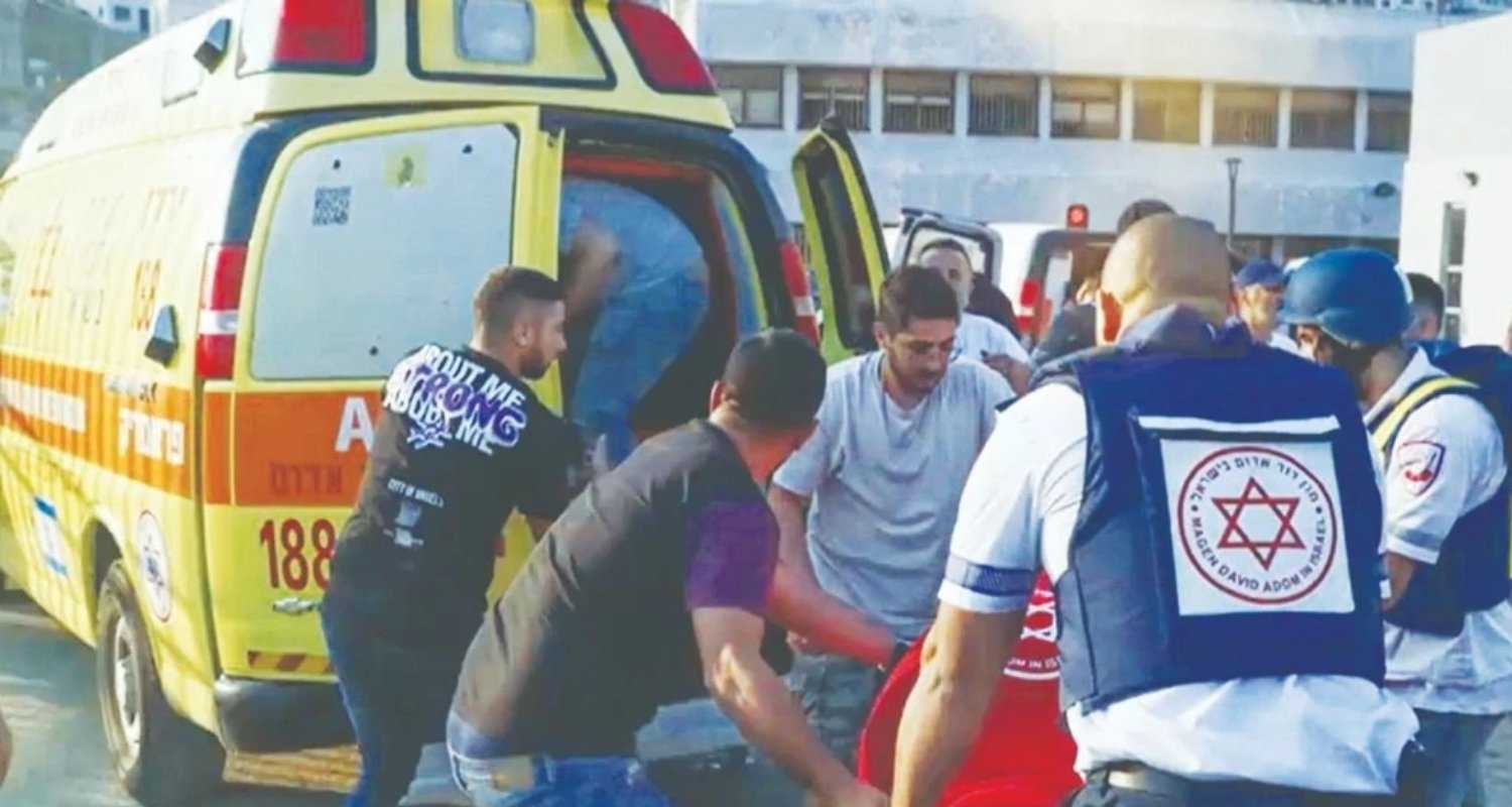 An Ambulance carrying injured individuals in Beirut. Screengrab via X.