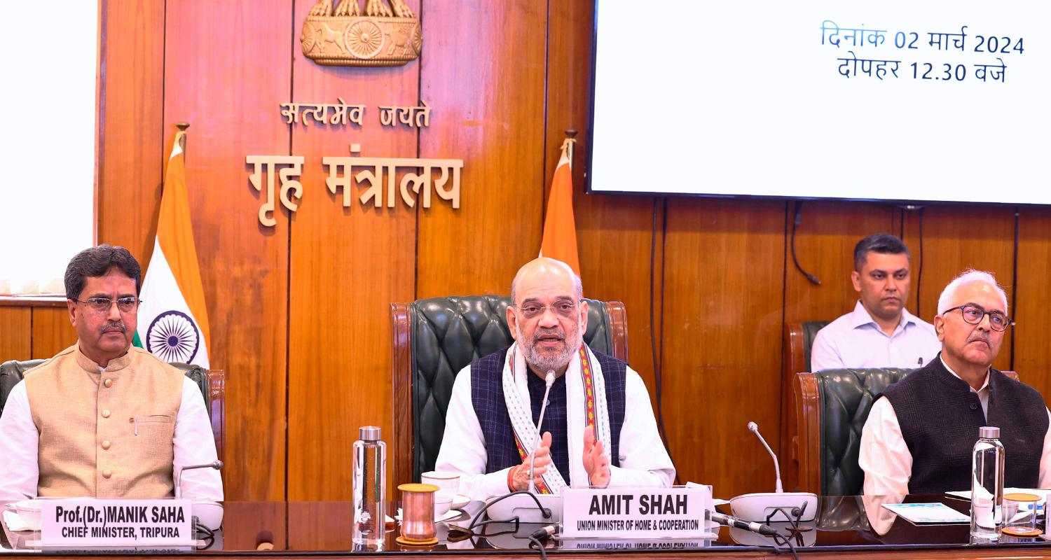 Amit Shah held a meeting with Tripura CM and TIPRA Motha.