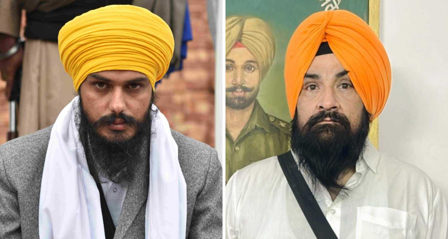 Khadoor Sahib winner Amritpal Singh(left), Faridkot seat winner Sarabjeet Singh Khalsa(right).