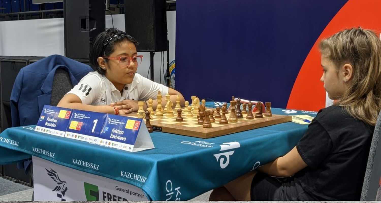 Aradhya Das during the Asian Youth Under-10 Girls’ Chess Championship 2024, held in Kazakhstan.