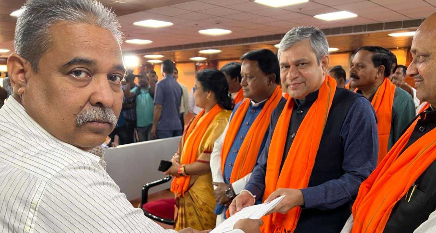 Union Railway Minister Ashwini Vaishnaw during filing of his nomination for the Rajya Sabha. 