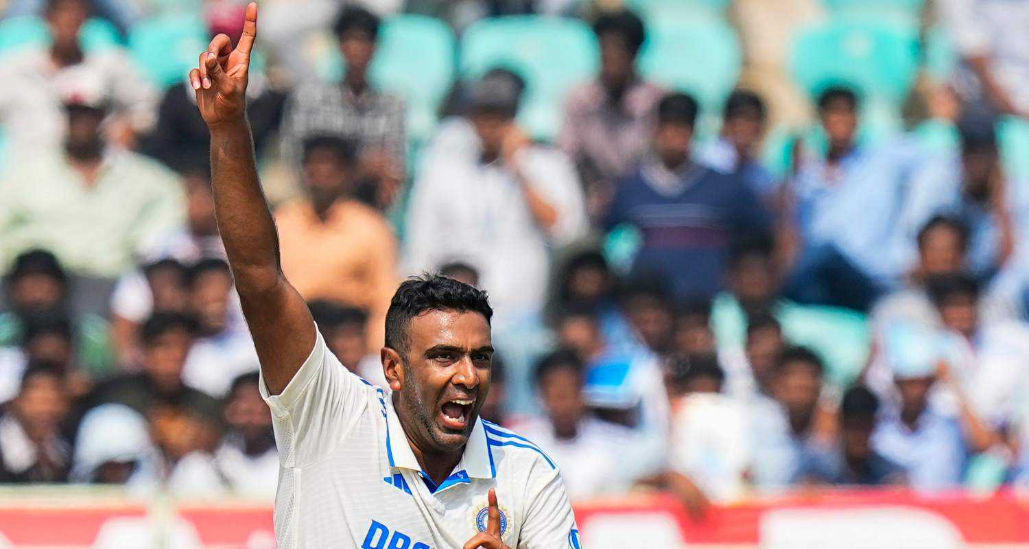 Ashwin got a nine-wicket haul in his 100th Test match.