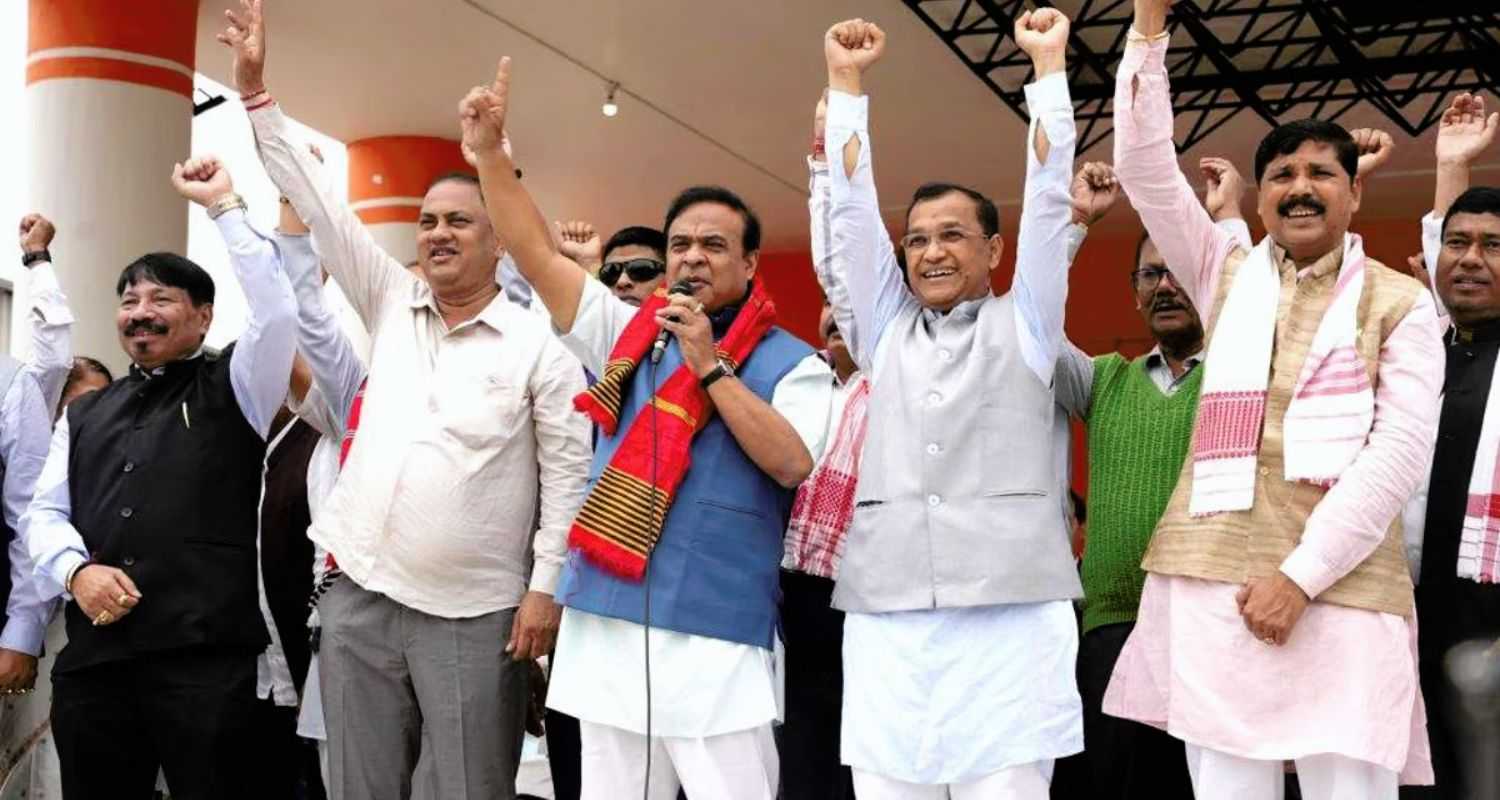 BJP candidates Kamakhya Prasad Tasa (Kaziranga) and Topon Kumar Gogoi (Jorhat) file nominations as Assam CM expresses confidence in victory.