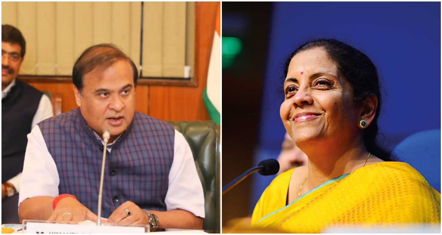 Assam Chief Minister Himanta Biswa Sarma (L), Union Finance Minister Nirmala Sitharaman (R).