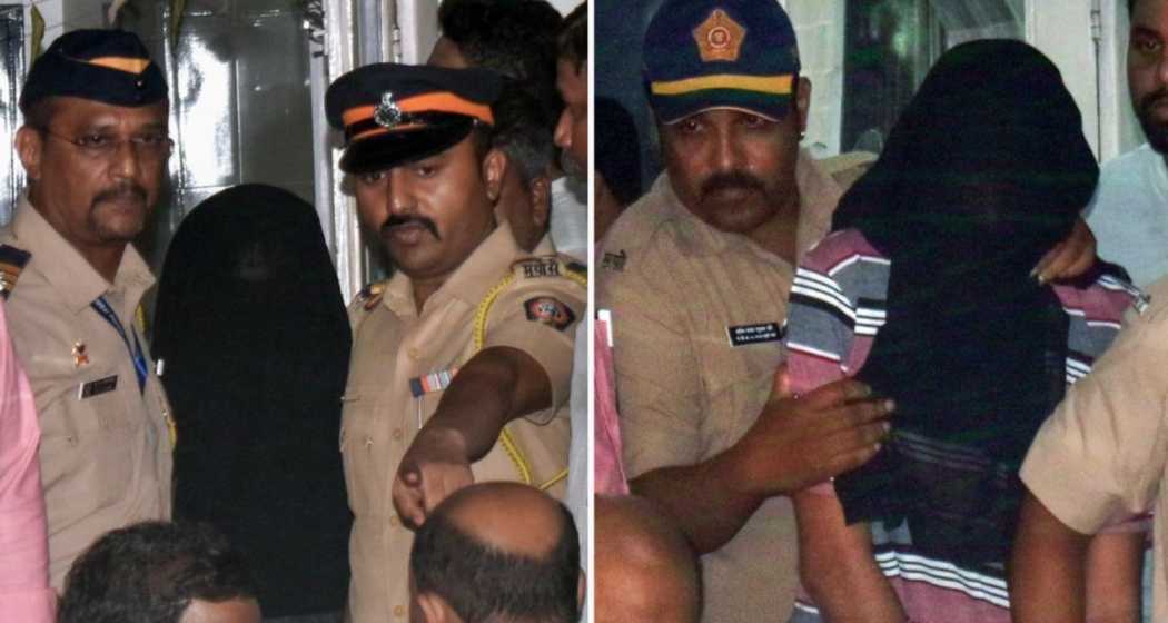 Police personnel produce the two accused at the Esplanade Court in connection with the killing of NCP leader Baba Siddique, Mumbai, October 13, 2024.