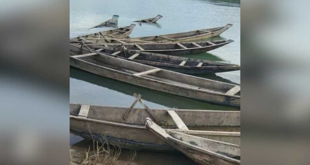 Abandoned Bangladeshi boats seized by the BSF in a bid to curb cross-border smuggling activities along the Indo-Bangladesh border.