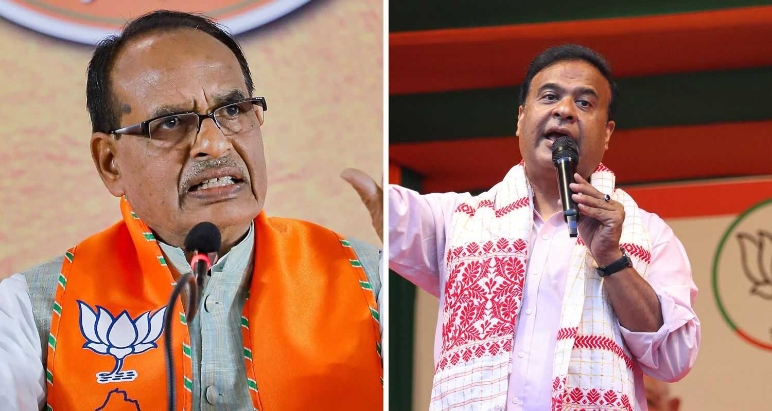 Shivraj Singh Chauhan (left) and Himanta Biswa Sarma  (right).