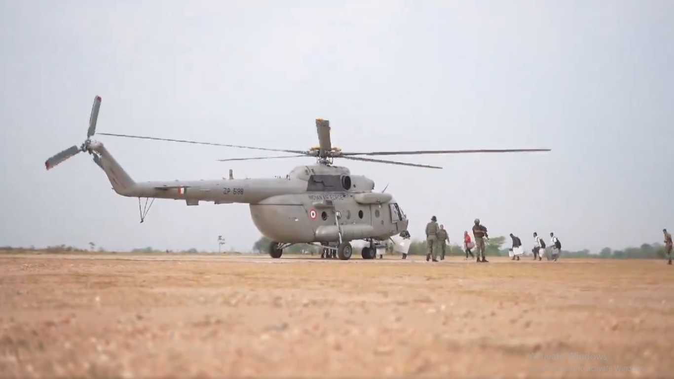 Polling parties and materials were taken by choppers to 126 polling stations in Singhbhum, Election Commission (EC) officials said, adding that about a 100 polling parties were sent via a special train from Chakradharpur to Rourkela and then onward to other destinations, often travelling by foot to reach remote areas.