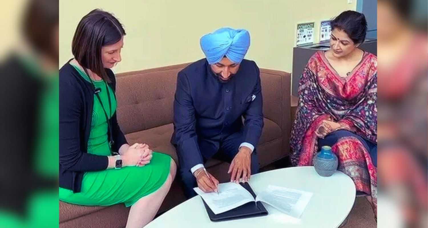 Kristen Maynard (left), Satnam Singh Sandhu (centre), and Professor Himani Sood (right). 