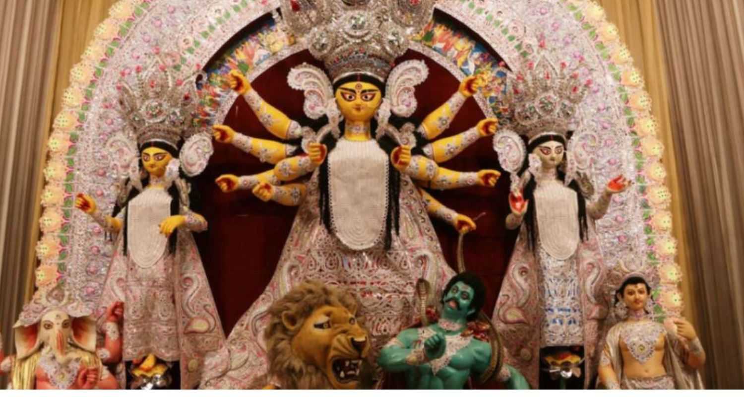 Women's rights idols features Durga Puja at Delhi's CR Park
