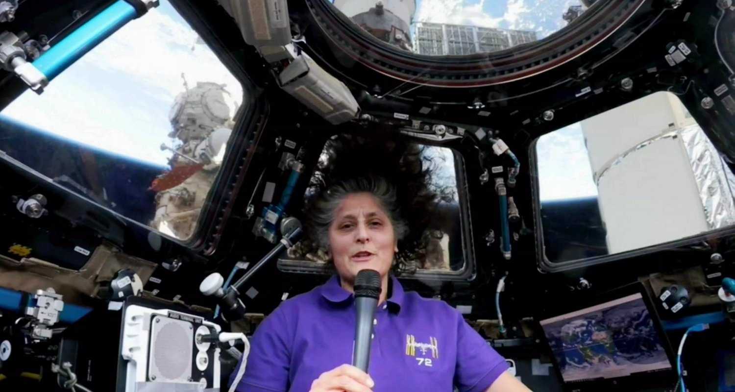 Sunita Williams speaking from the International Space Station.