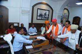 Union Jal Shakti Minister Gajendra Singh Shekhawat files nomination papers from Jodhpur