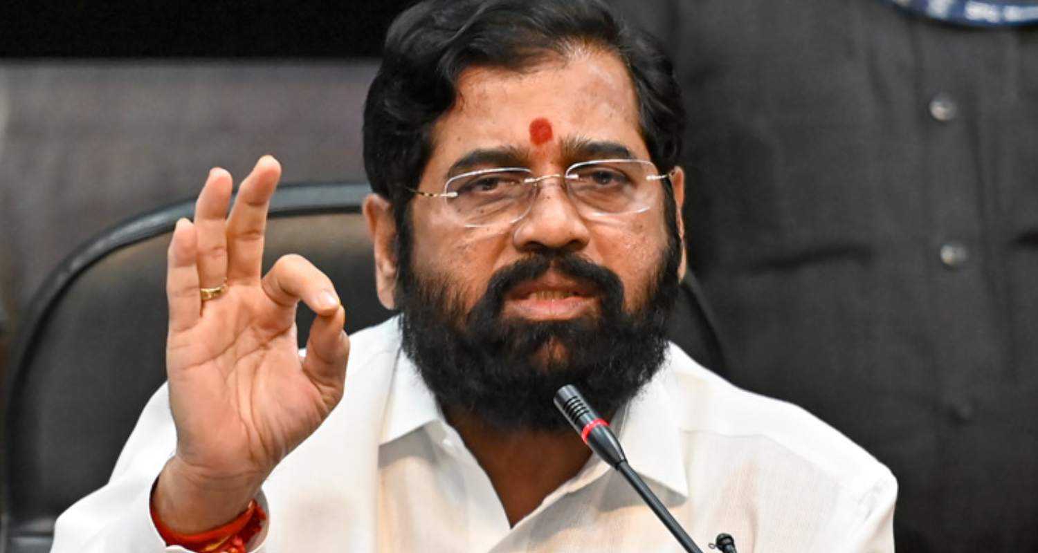 Maharashtra chief minister, Eknath Shinde, addressing a public gathering