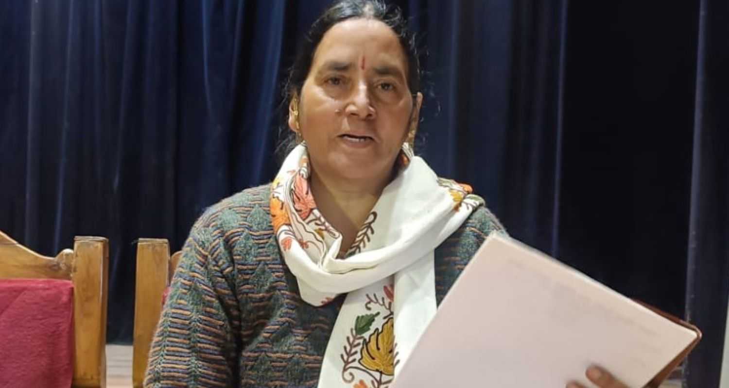 Himachali Women's Rights activist Nirmal Chandel at her residence in Mandi, Himachal Pradesh.