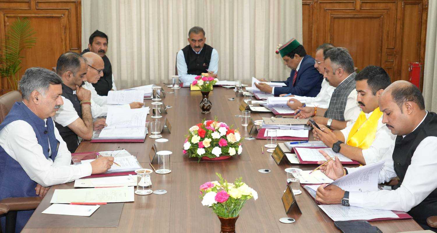 Himachal CM Sukhu chairing a meeting today.