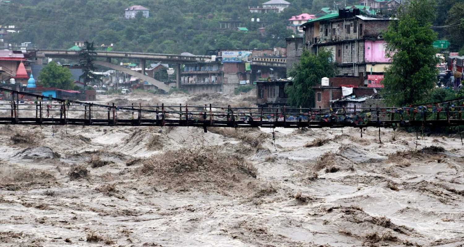 The 2023 floods in Himachal Pradesh caused widespread destrution. Image via X.