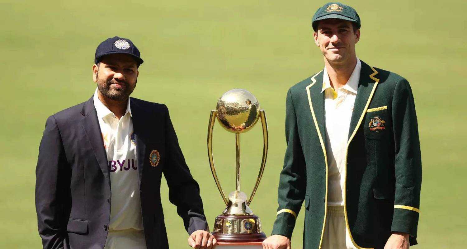 Indian skipper Rohit Sharma (left), Australian captain Pat Cummins (right).