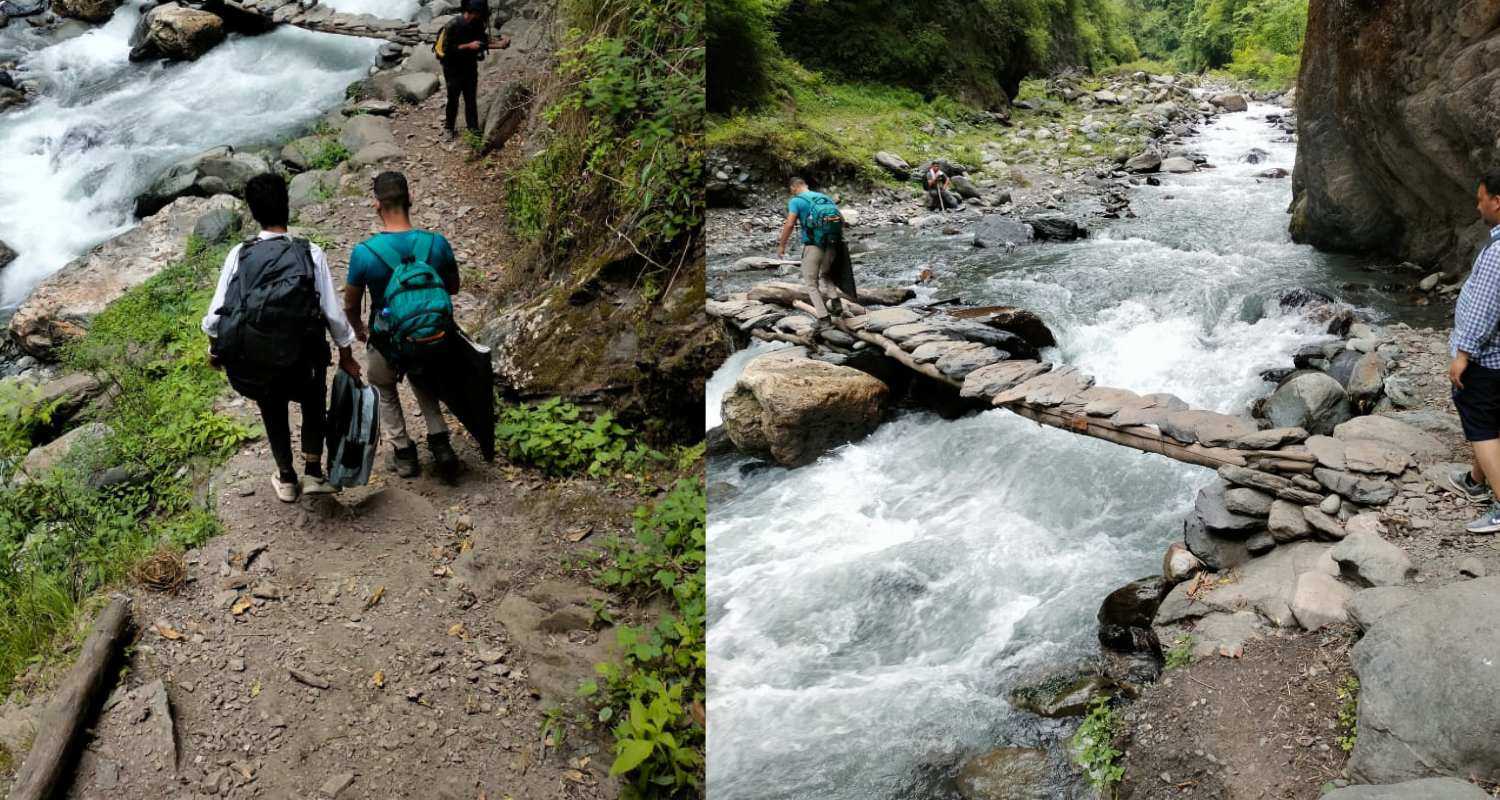 Polling teams in Himachal trek to reach faraway stations. 