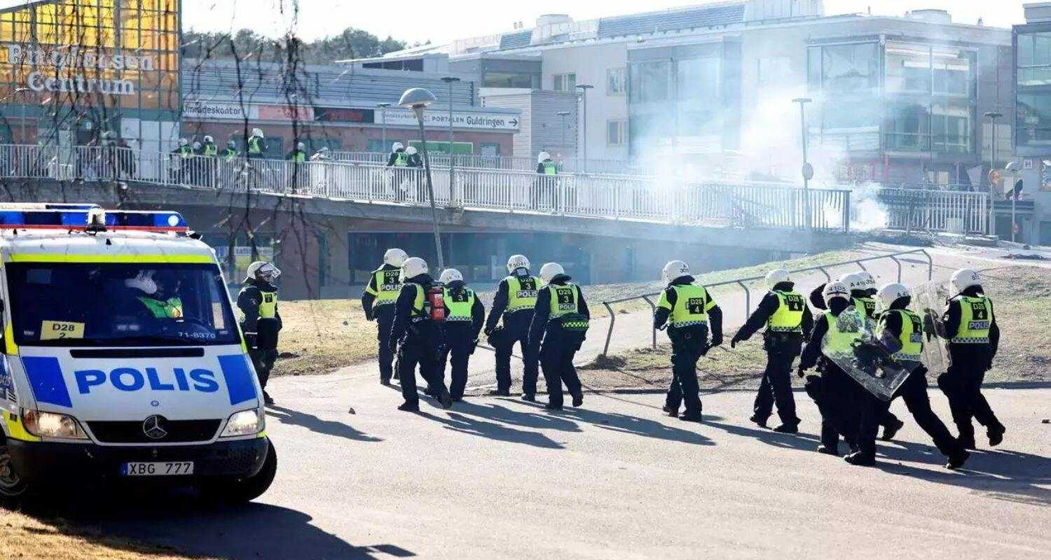 Casualties reported as Masked attackers storm in to an event in Sweden. Image X.