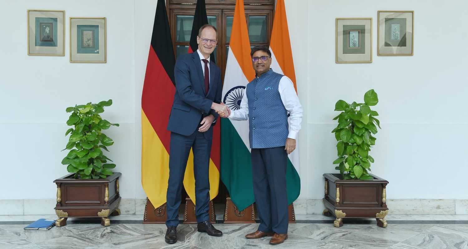 India And Germany Review Progress In Bilateral Relations.