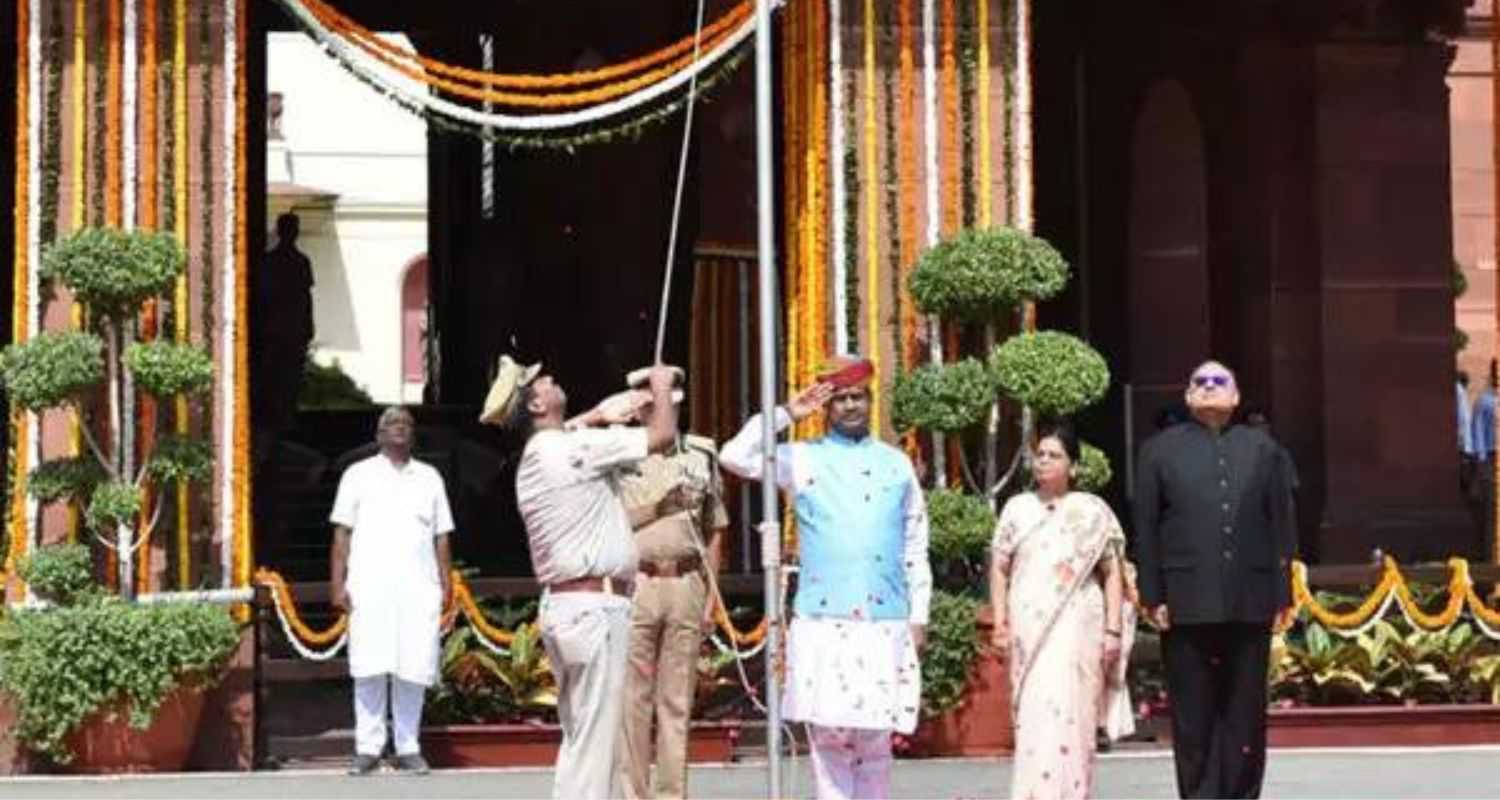 Om Birla Hoists Flag Reflects on Sacrifices of Freedom Fighters On Independence Day.