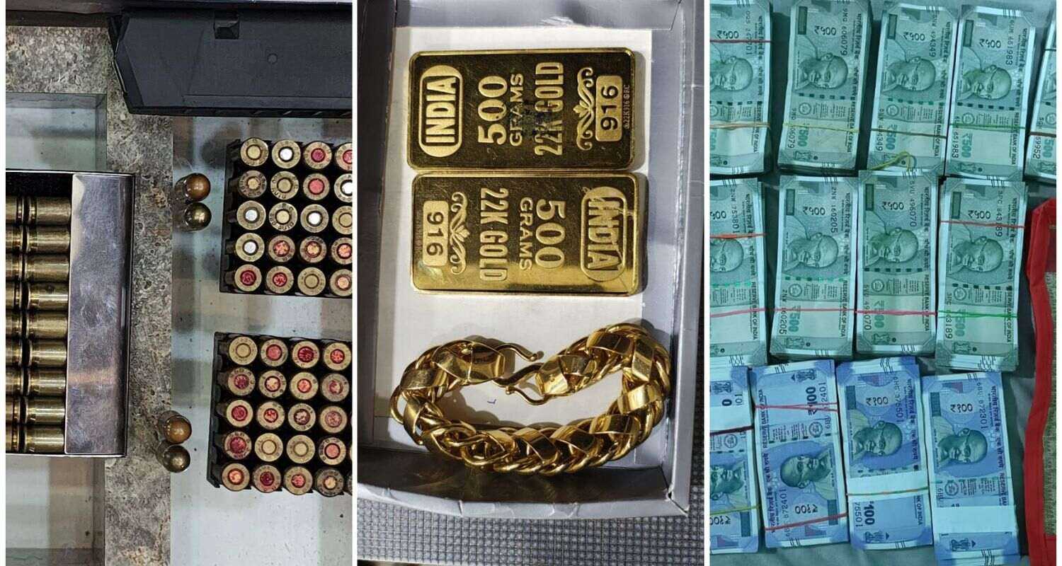 1 Kg Gold, Rs 60 lakh cash, live cartridges recovered in CBI raids in 3 States.