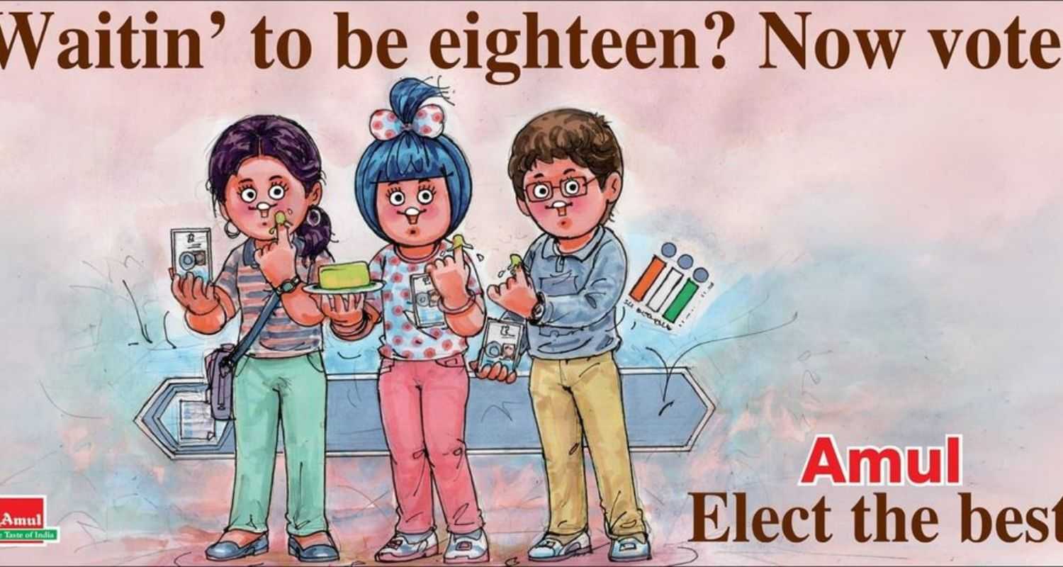 Image Amul's Official Facebook Page in Collab with the ECI to Spread Voting Awareness.