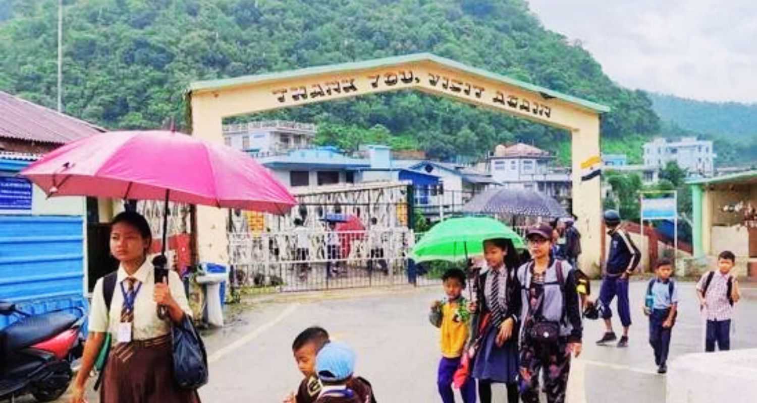 Zokhawthar land immigration check-post in Mizoram along the border with Myanmar.