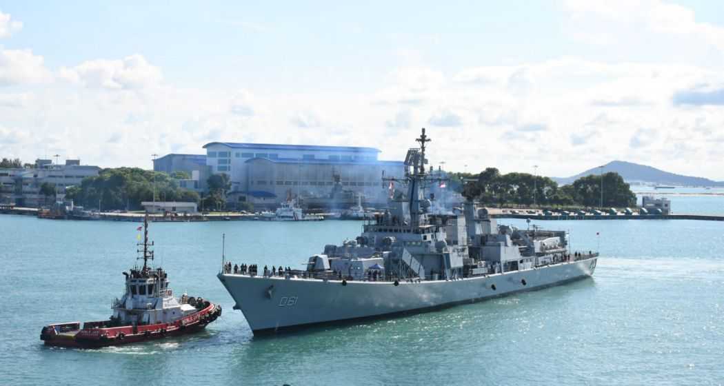 Indian Naval ships INS Delhi, INS Shakti and INS Kiltan arrived in Singapore on Tuesday.