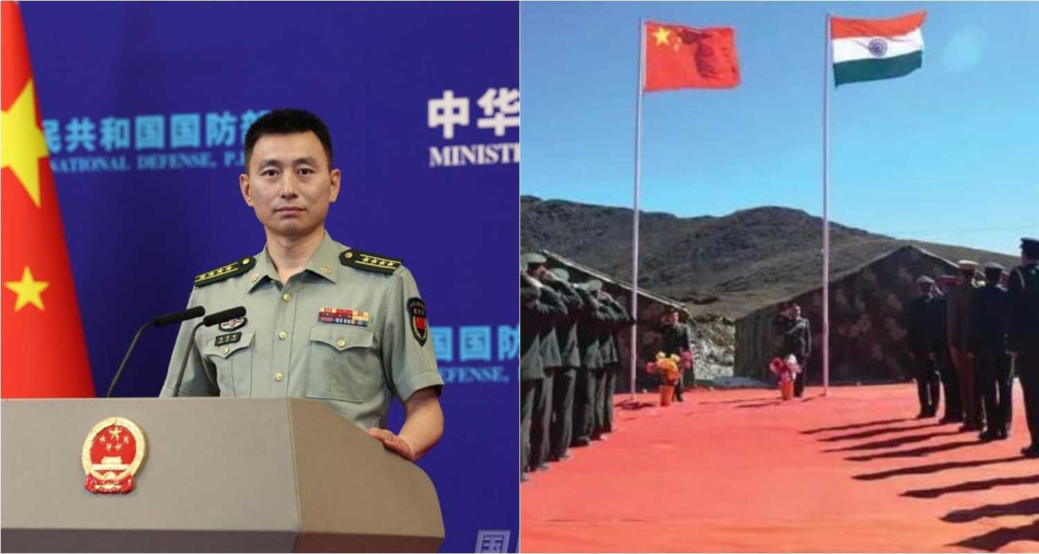 Ministry of National Defence spokesperson Senior Colonel Zhang Xiaogang. India and China Corps Commanders.