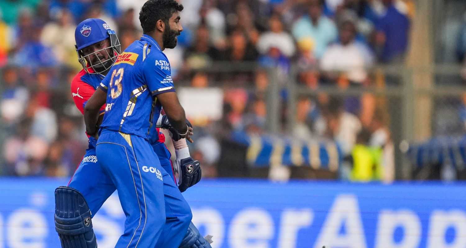 Delhi Capitals' Prithvi Shaw and Mumbai Indians' Jasprit Bumrah in action during the Indian Premier League (IPL). 