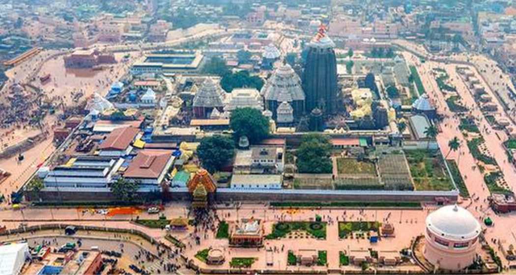 An aerial view of Puri's Jagannath temple.