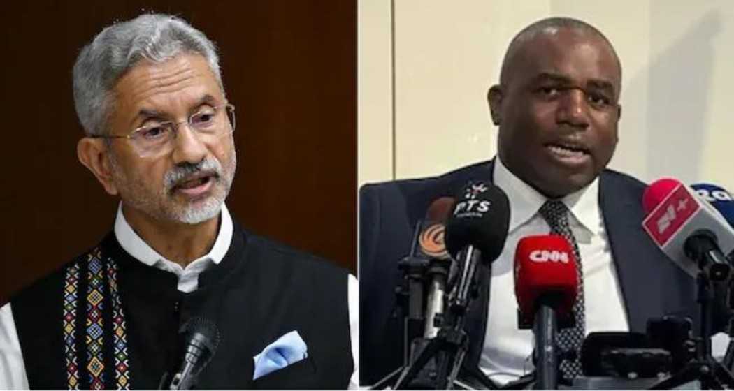 India’s External Affairs Minister, S Jaishankar (L), UK Foreign Secretary David Lammy (R).