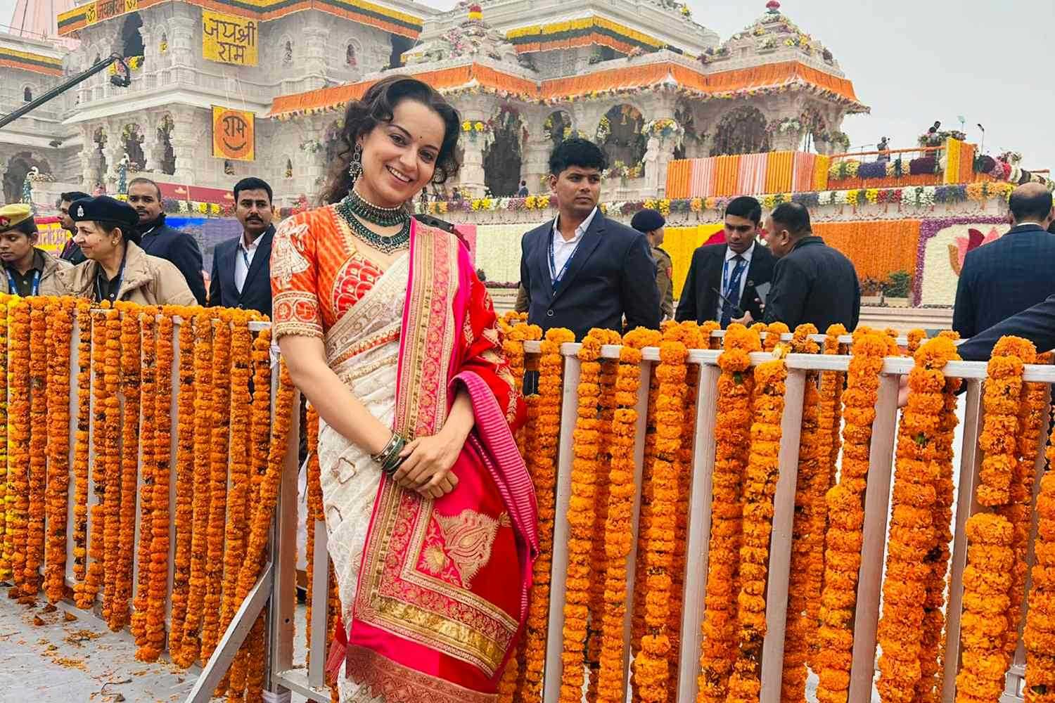 Kangana Ranaut at the Ram Mandir Pran-Pratishtha.