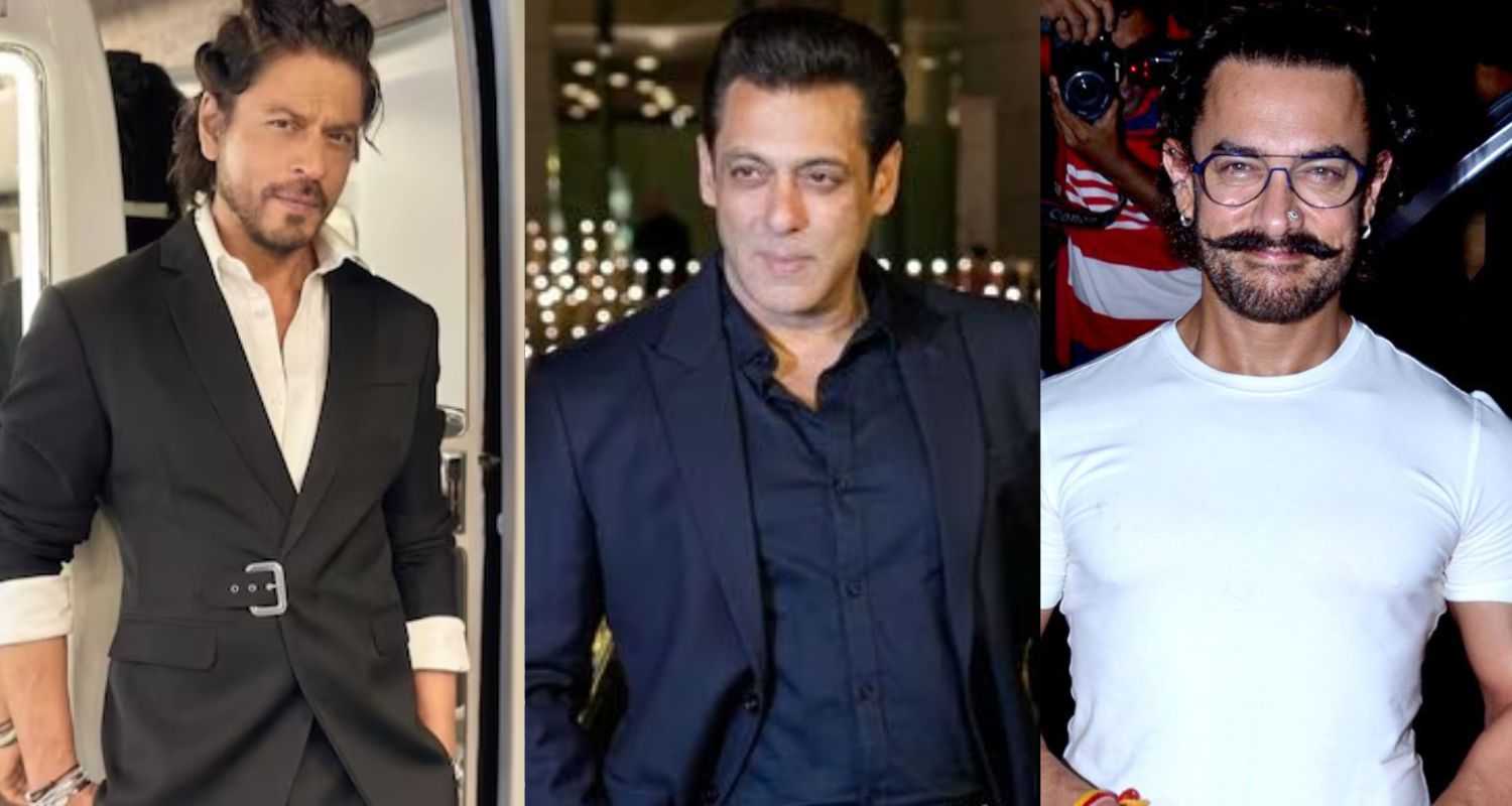 Shahrukh Khan, Salman Khan, and Aamir Khan. 