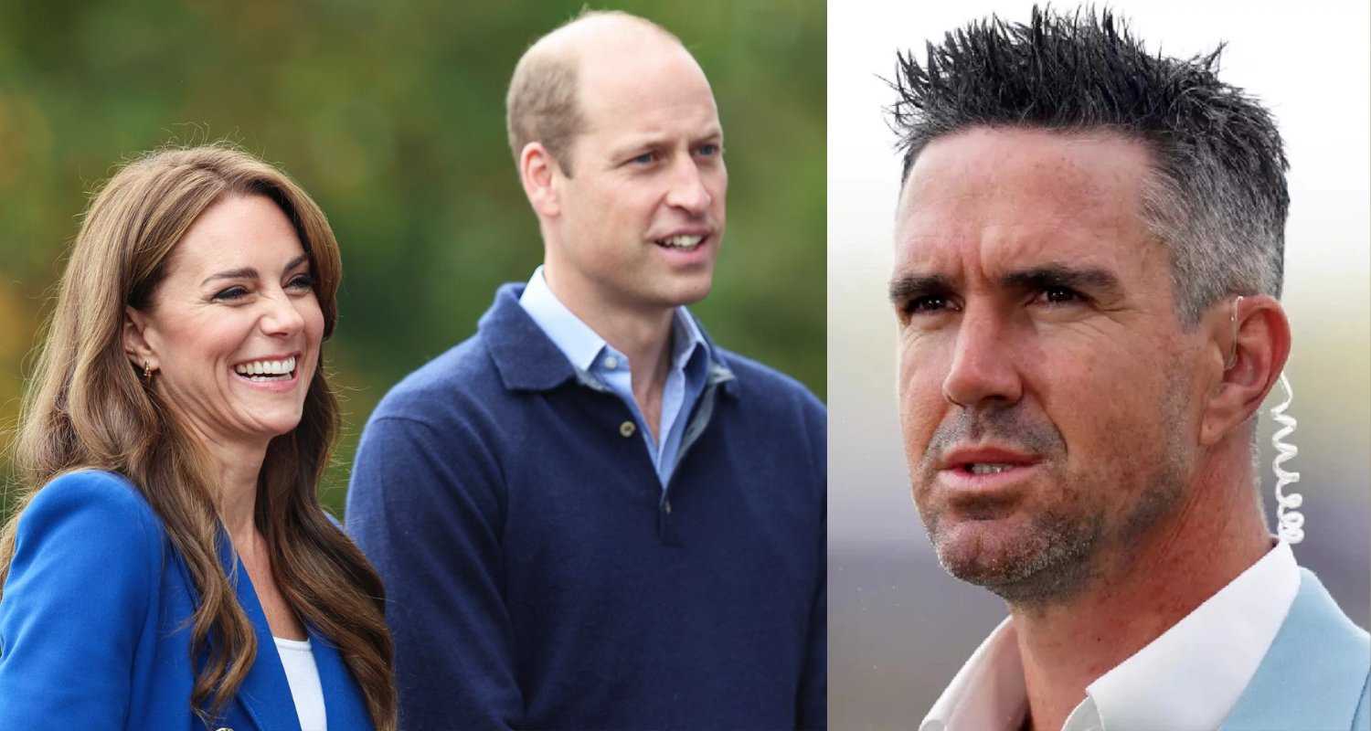 Kate Middleton, Prince William and Kevin Pietersen.