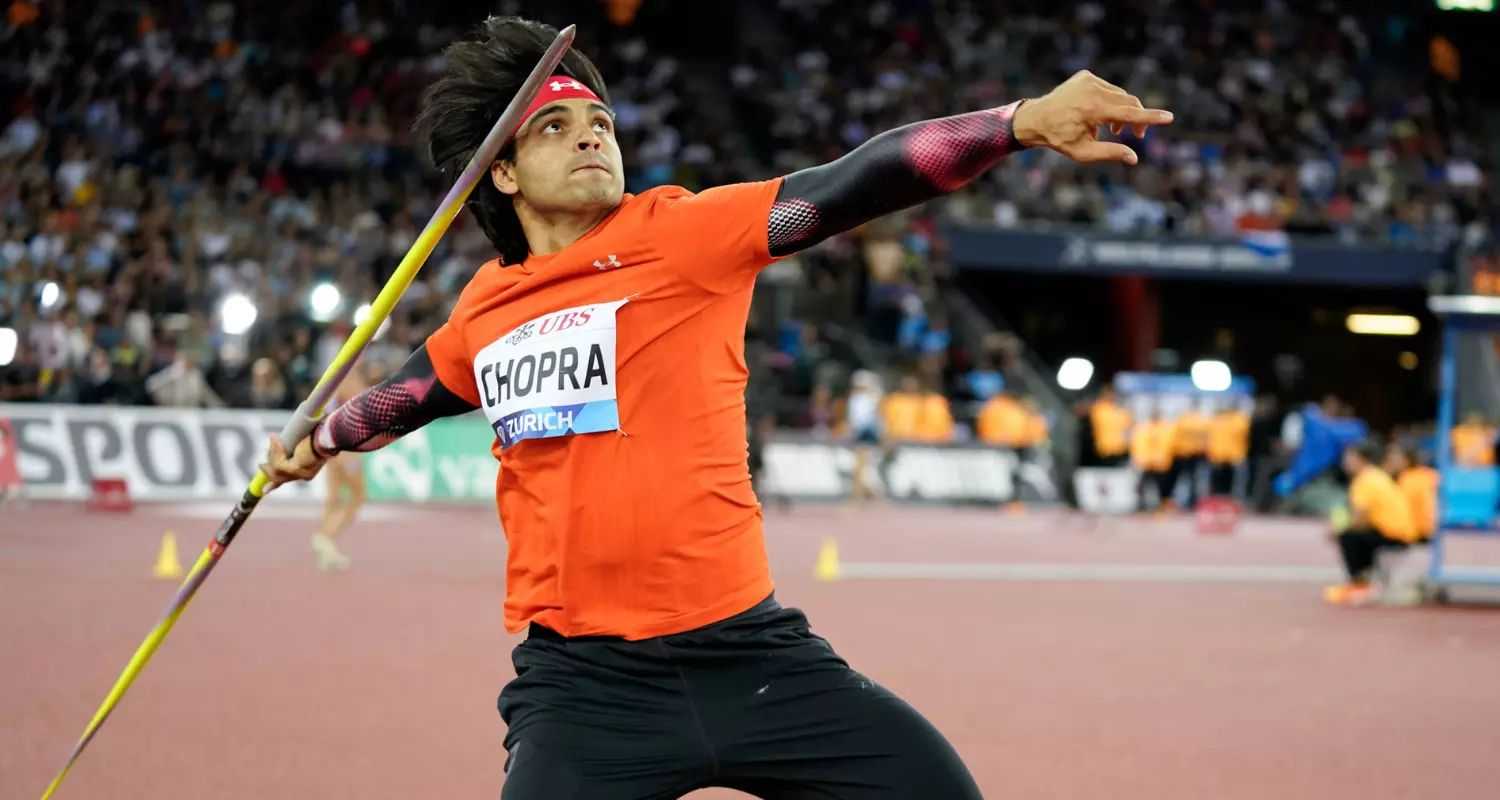 Chopra hurls a javelin during a previous iteration of the Diamond league.