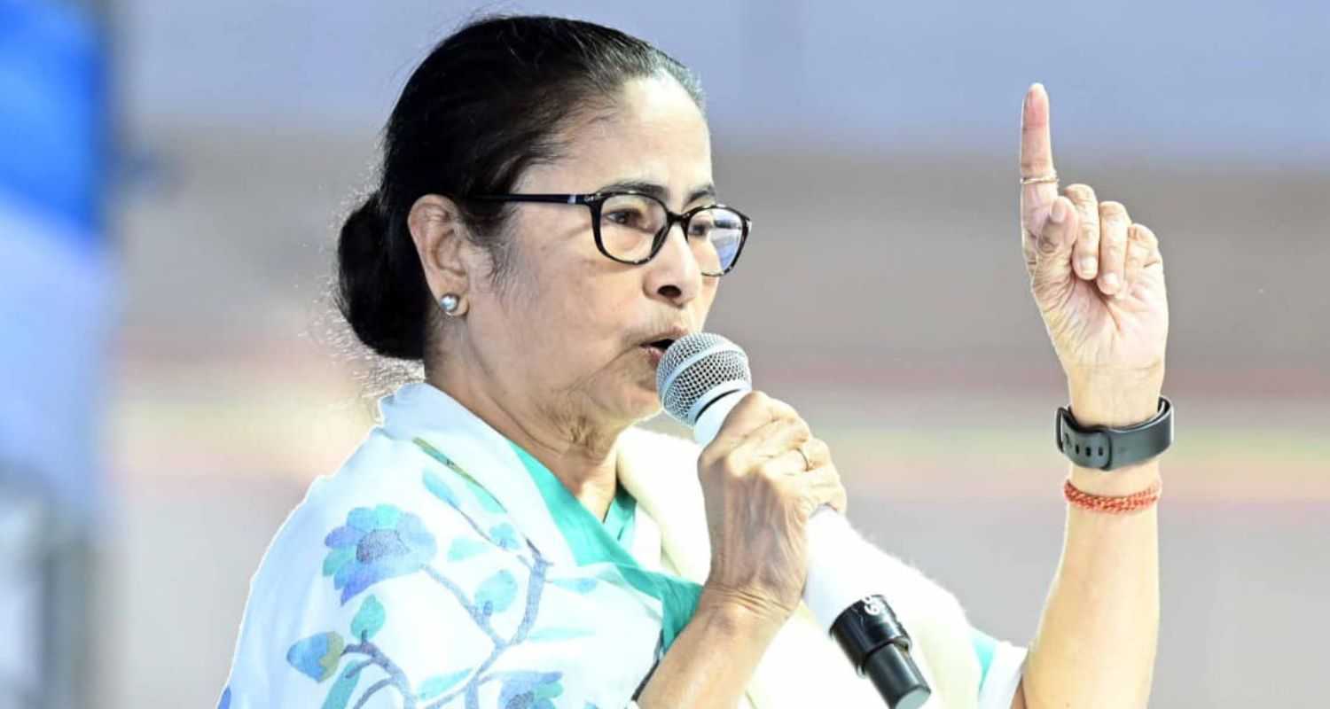 TMC supremo Mamata Banerjee takes a dig at BJP.   