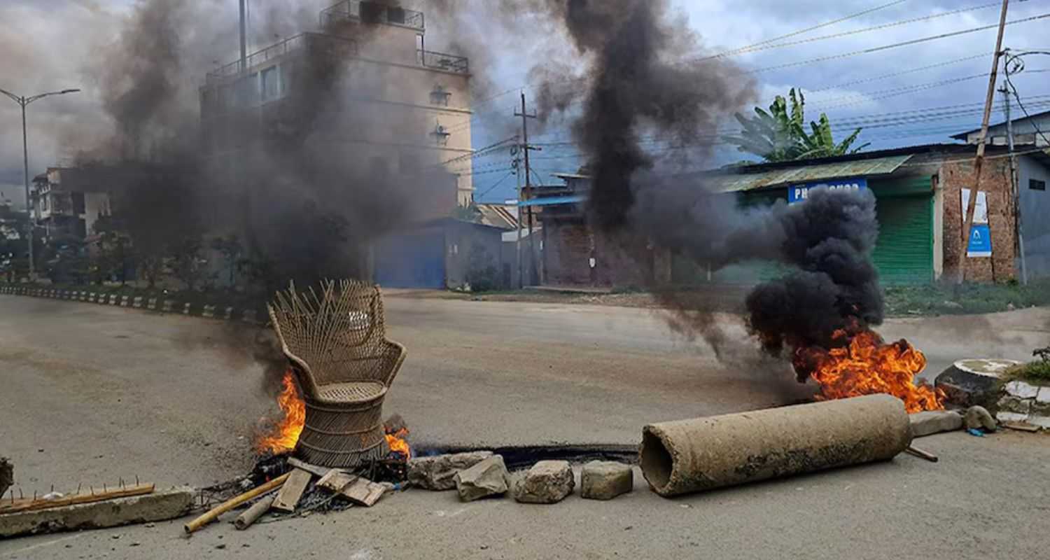 Late at night around 1:15 am, a explosion occurred along National Highway-2 near Saparmeina in Kangpokpi district.