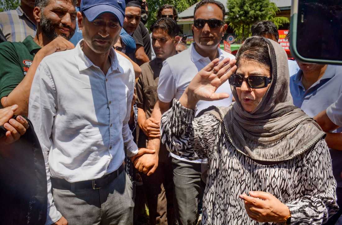  Mufti, with party members and workers, had held a sit-in protest on polling day, May 25, for the Anantnag-Rajouri constituency, against the alleged detention of PDP party workers by J&K police.