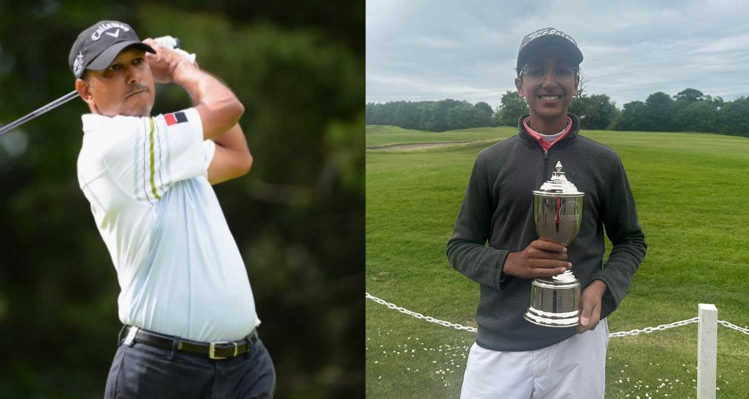 Jeev Milkha Singh and his son Harjai Milkha Singh. 