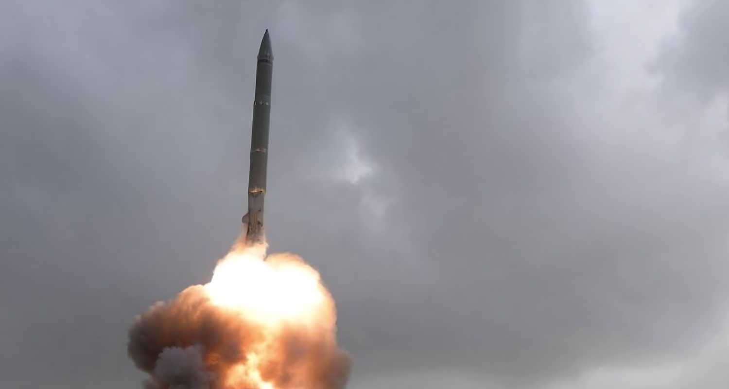 Rudra M-II missile.Screengrab via X.