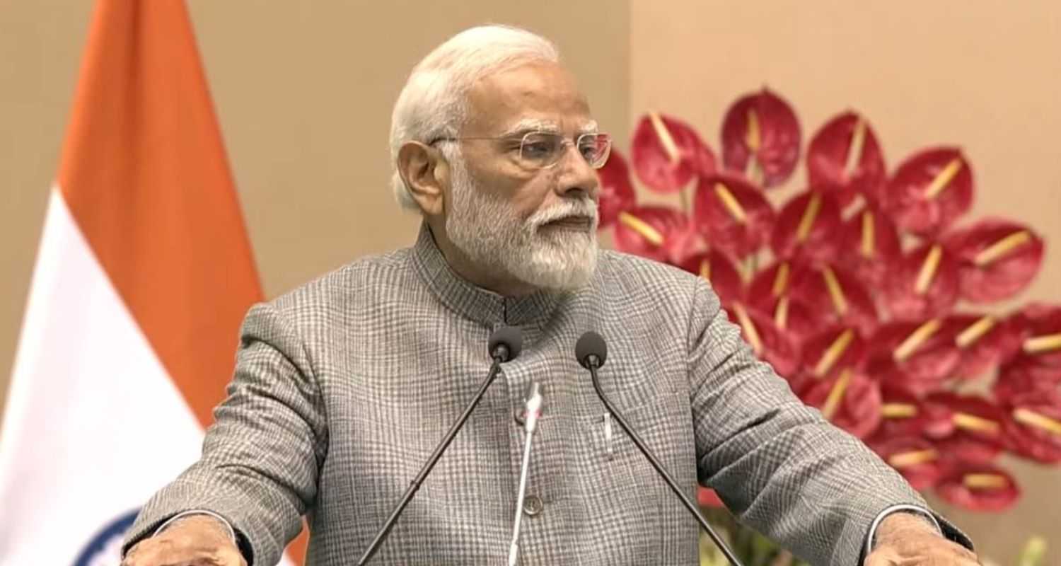 Prime Minister Narendra Modi speaks at the CLEA-CASGC conference on Saturday. 