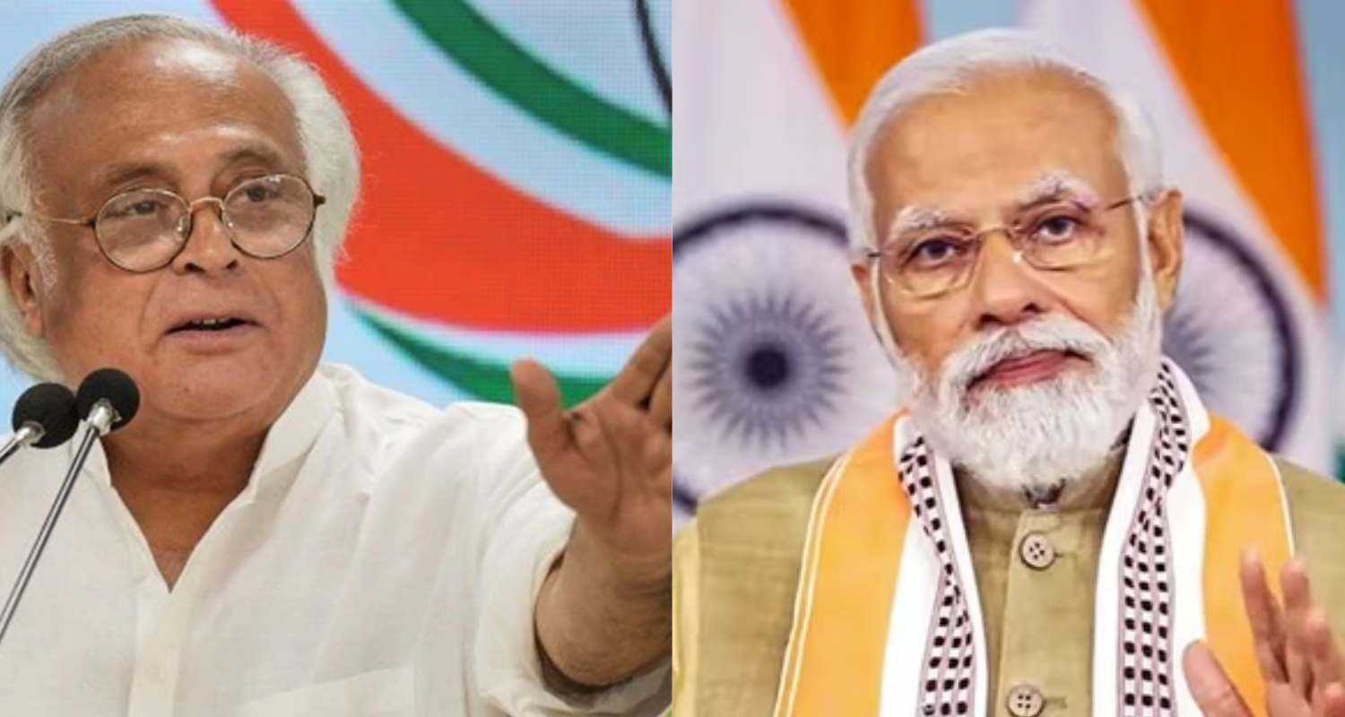 Jairam Ramesh (left), PM Modi (right). 