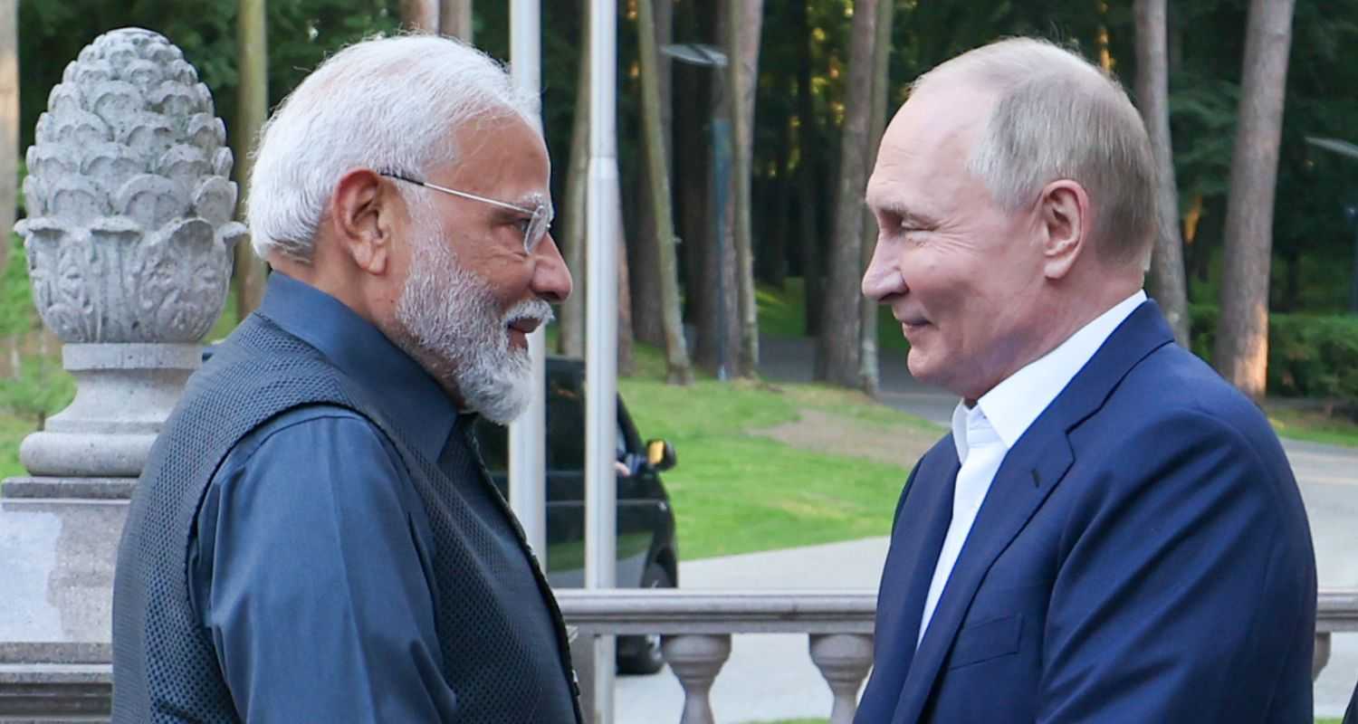 Modi and Putin met at the latter's residence Novo-Ogaryovo.