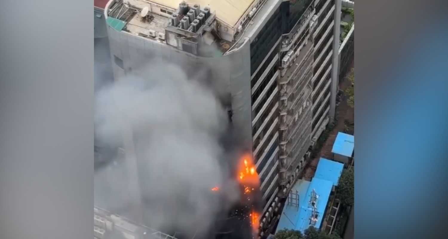 A major fire broke out at Mumbai's Times Tower, a seven-storey commercial building on Friday.